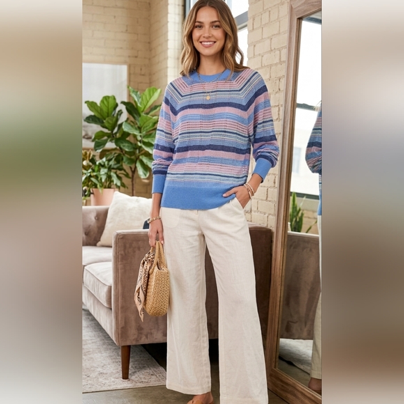 Umgee Sweaters - Umgee Multicolor Striped Sweater